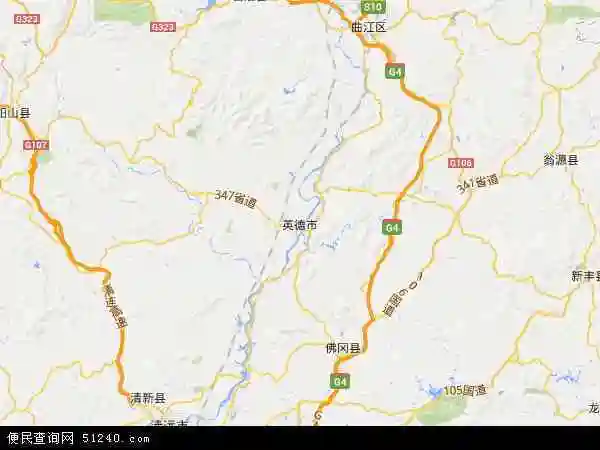 中国 广东省 清远市 英德市英德市卫星地图 本站收录有:2021英德市