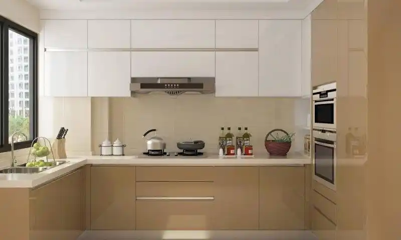 锦致橱柜效果图现代风香槟色橱柜焦糖玛奇朵系列