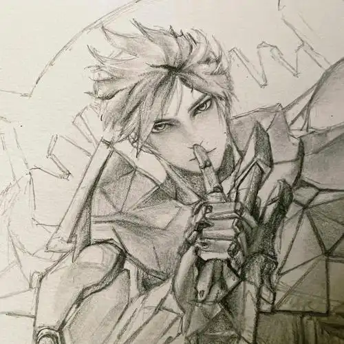 赏金猎手图有点糊#手绘  #王者荣耀  #澜  #王者荣耀皮肤