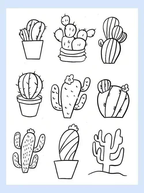 简笔画仙人掌