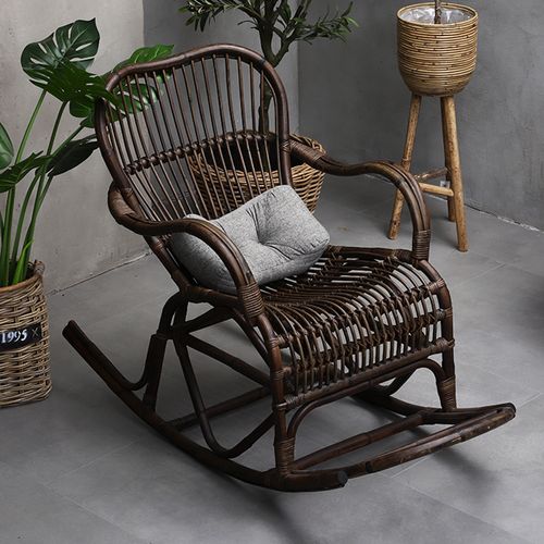 复古休闲椅单人户外藤椅户型小户椅子休闲古风摇椅