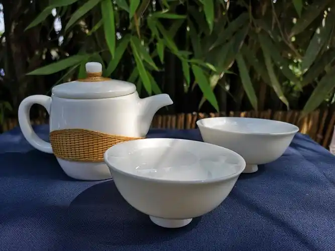 传统工艺坊非遗竹编茶具