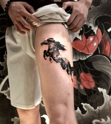 男生各部位马纹身图集好看的骏马图片