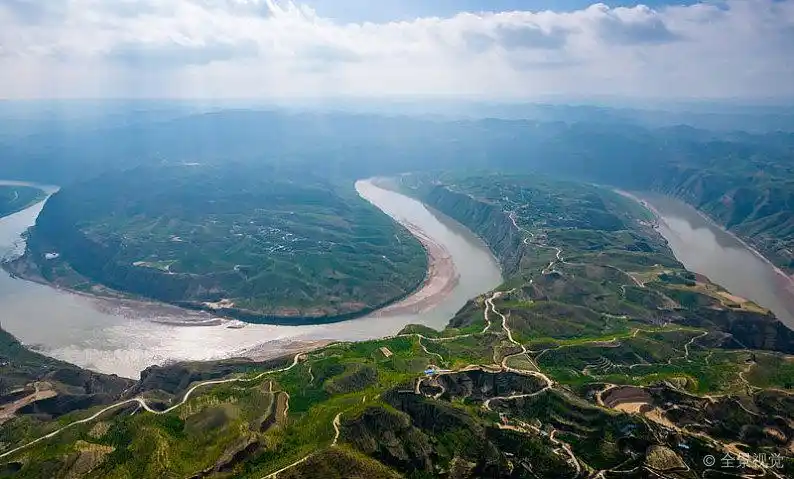 九曲黄河图片_九曲黄河高清图片_全景视觉