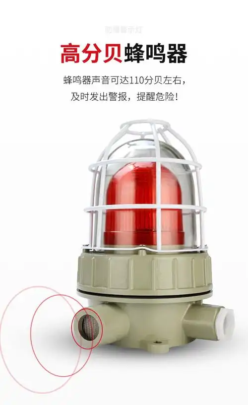 多高bbj防爆声光报警器220v24v防爆警示灯led信号灯110db警报灯220v