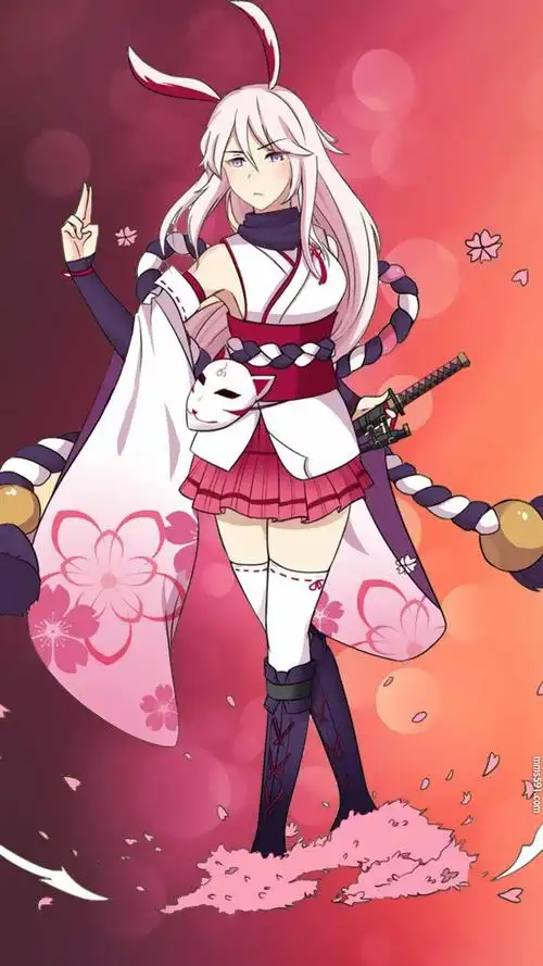 崩坏3巫女长耳朵的游戏美女八重樱手机壁纸图片(6)