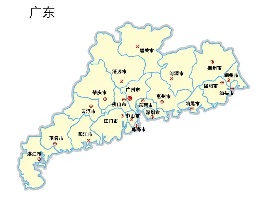 广东省地图(各市可调色)