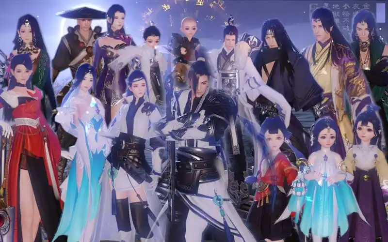 一梦江湖全门派全体型普通攻击慢放合集