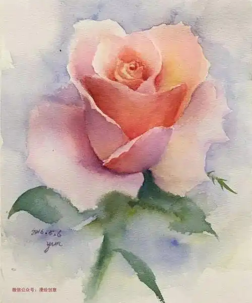 水彩画教程丨2月14情人节,玫瑰物语_水粉_零二七艺考