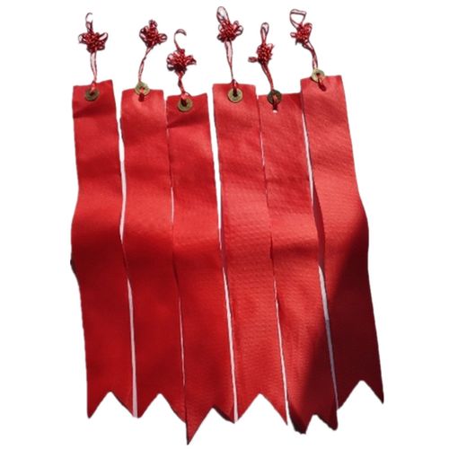 中国结铜钱祈福许愿空白无字款diy红色布条庙会丝带