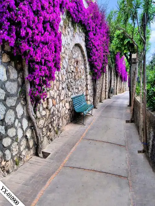 直播背景布3d立体直播间装饰主播竹林山水田园外景快手网红背景墙