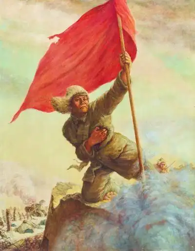 侯一民 邓澍南湖(油画) 颜文樑入党宣誓(油画)