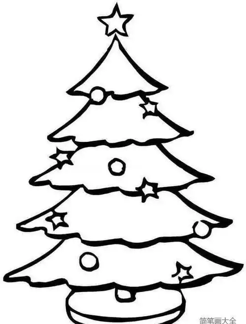 简笔画冬天的shendan树 简笔画图片大全-普车都