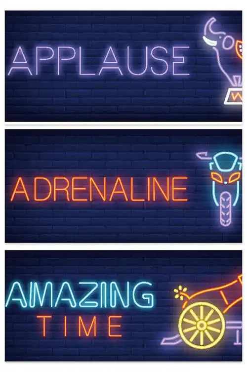 创意彩色霓虹灯门头店招设计