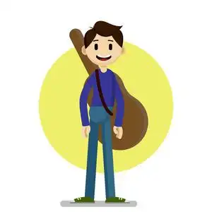 有吉他的人音乐家媒介例证照片