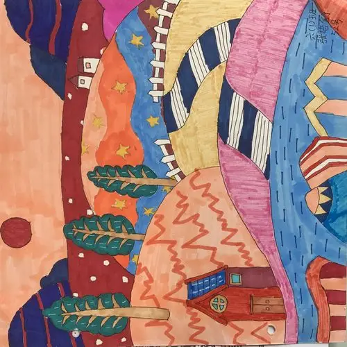 留给母校的一幅画——云南师大附小 金牛校区 六年级优秀美术作业