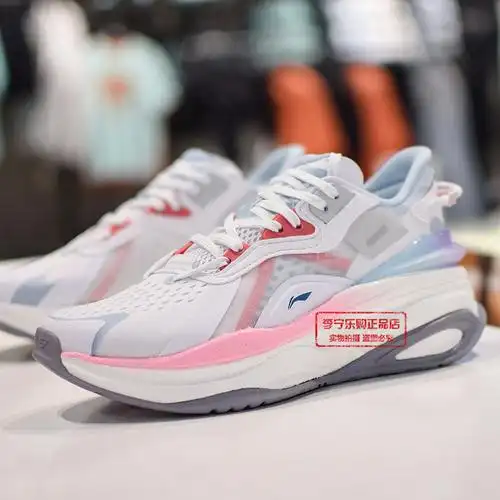 李宁休闲鞋2021夏季新款女子超越减震网布跑步运动休闲鞋