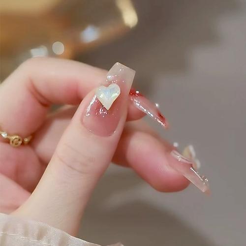 穿戴甲美甲甲片抖音爆款腮红渐变蝴蝶指甲贴成品可拆卸假指甲