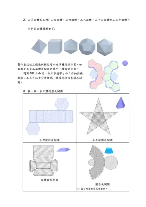 立体模型展开图.doc