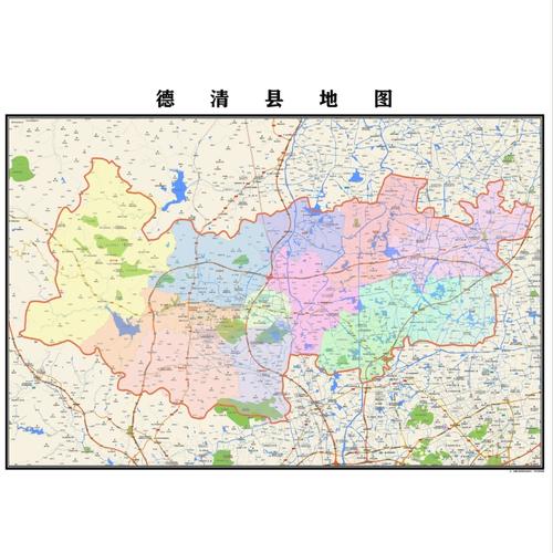 湖州市德清县地图2023年行政区划市区主城区街道交通地图图片素材