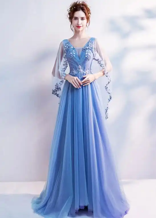 十二星座里最唯美的蓝色婚纱,处女座的优雅,双鱼座的超梦幻!