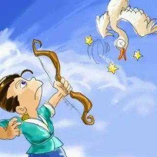 关于惊弓之鸟的简笔画