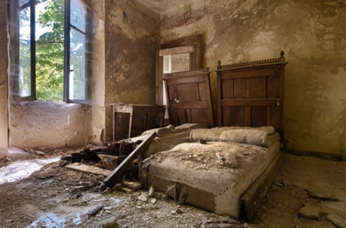 看摄影师如何把废弃的旧卧室变成优秀的作品