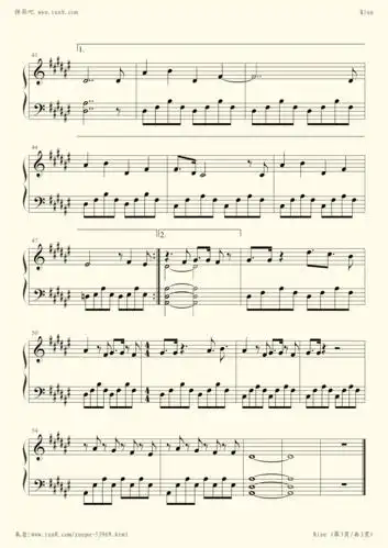 钢琴谱:rise