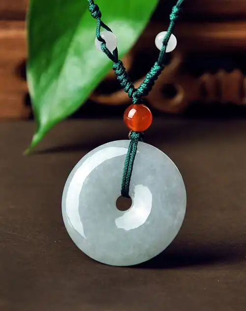 精工雕刻天然a货翡翠细腻糯种平安扣吊坠