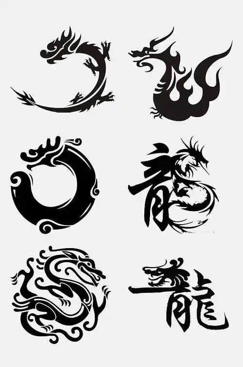 大气古典龙纹龙图腾免抠元素素材