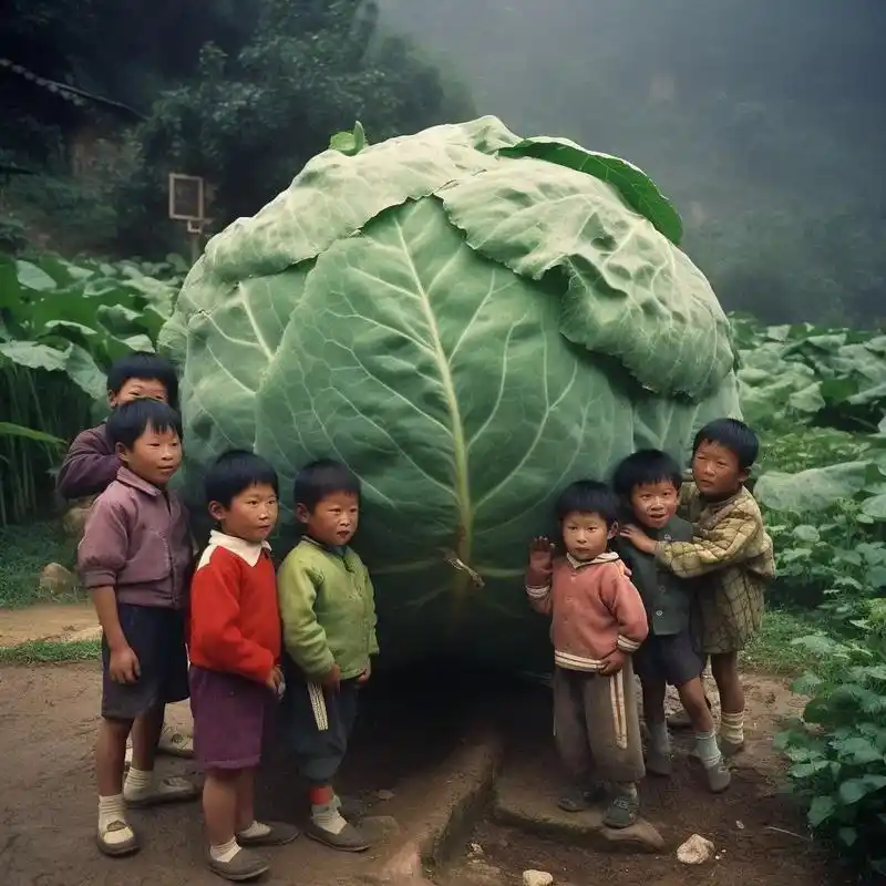 ai绘画 #农村生活 1970年代.在中国农村出现的超大白 - 抖音