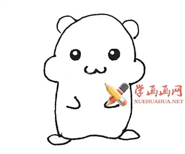 小动物简笔画大全由一个括号形状呆萌可爱的北极熊简笔画组图棒棒哒简