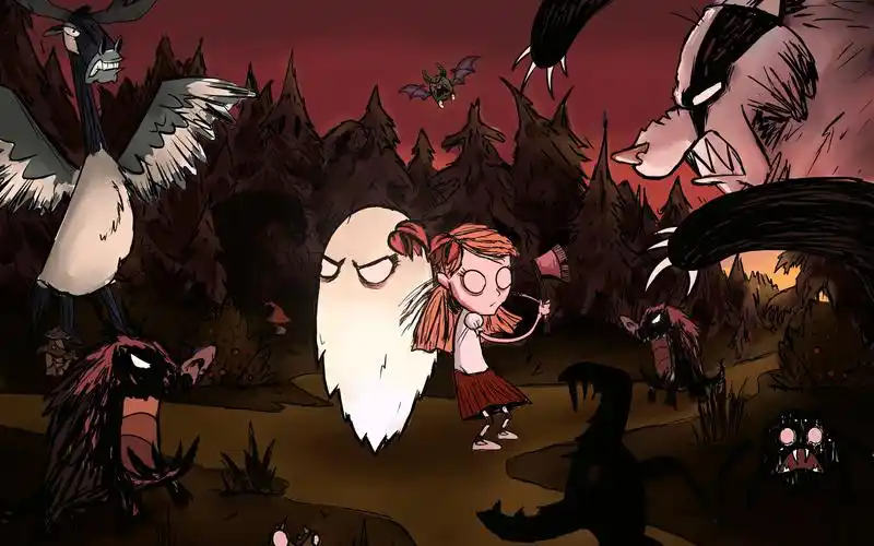 一个萌新 试玩饥荒第一期温蒂真可爱