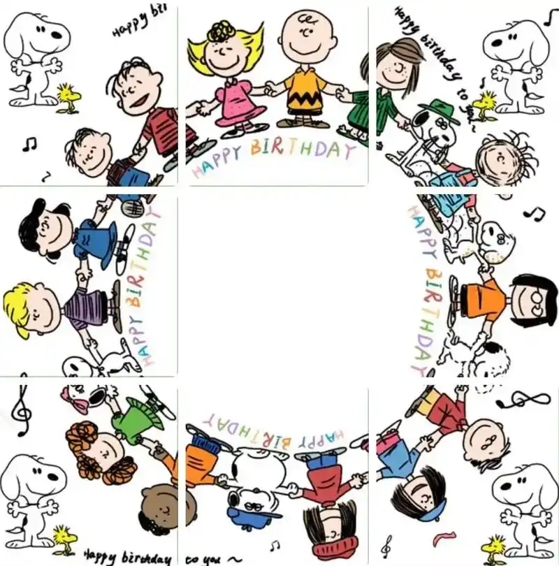 生日快乐朋友圈九宫格