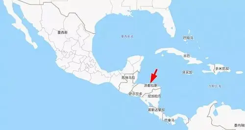 洪都拉斯区域位置