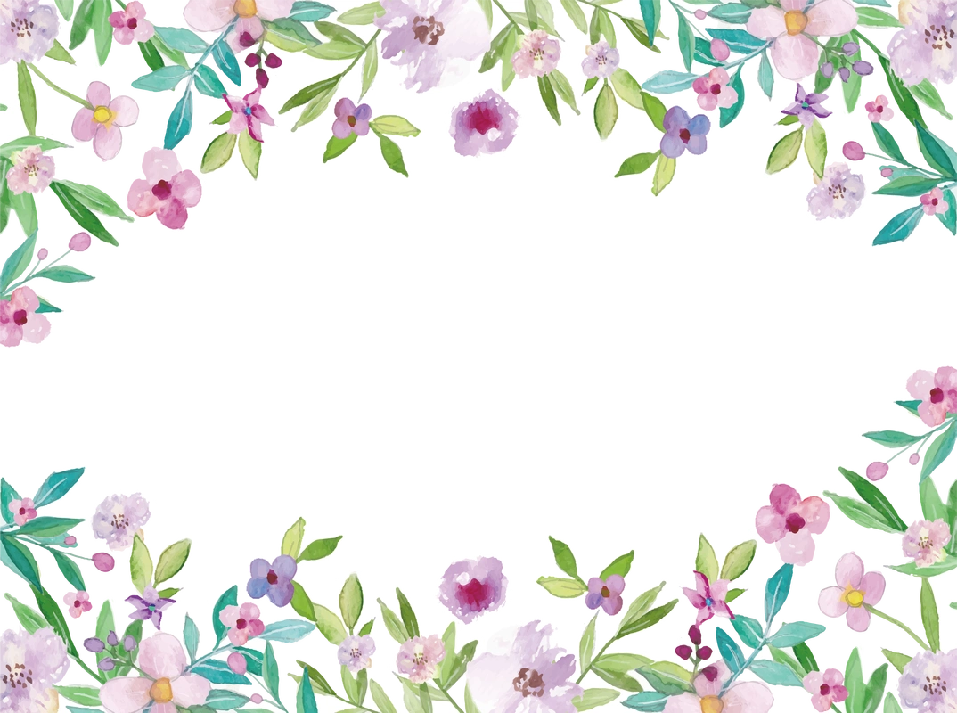 水彩花朵小清新边框图片