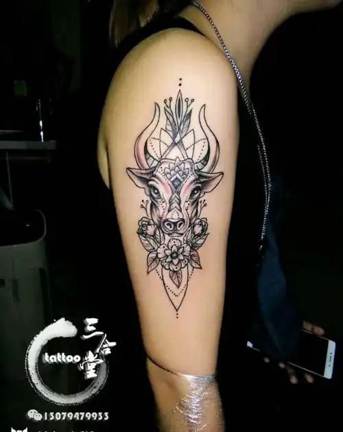 牛头纹身纹身图片