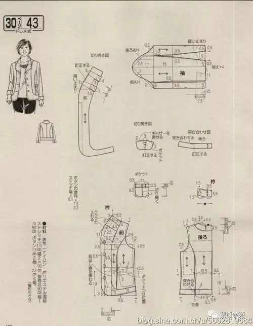 裁剪图女士小西装外套