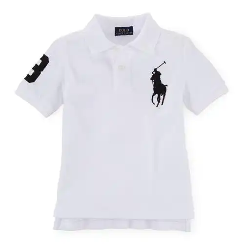 polo商标图案只有一个,主体图案是一个骑在马背上的人,在下面有着品牌