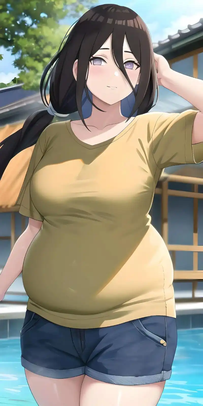 二次元美女变胖增肥后肚腩变大图片 - 抖音