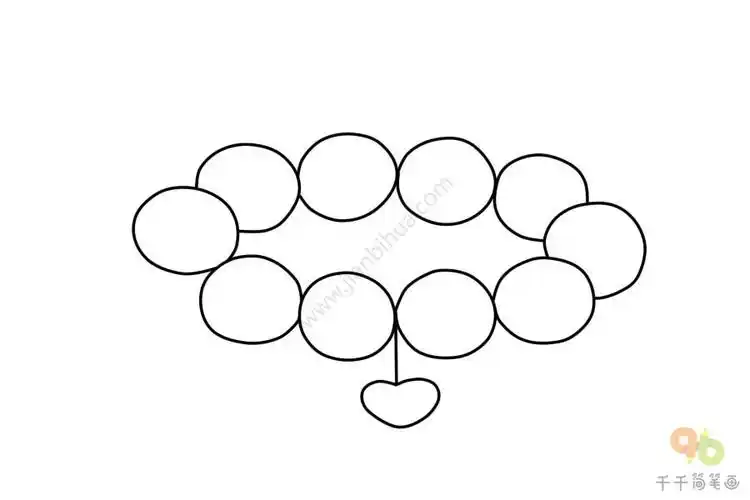 珍珠手链简笔画图片