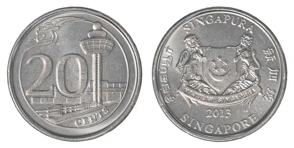 新加坡 20 美分硬币