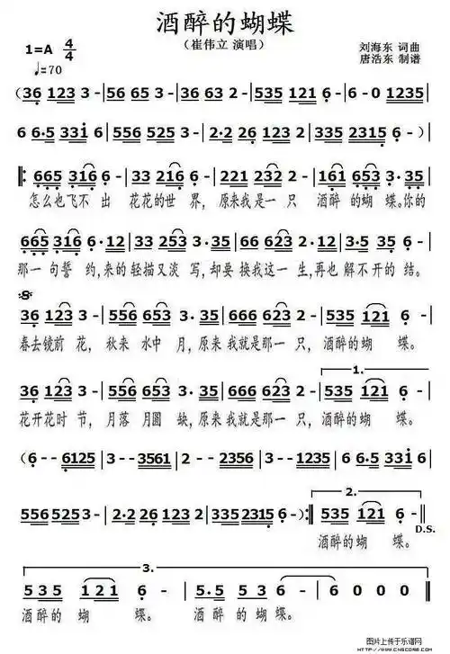 每日一歌:《酒醉的蝴蝶》