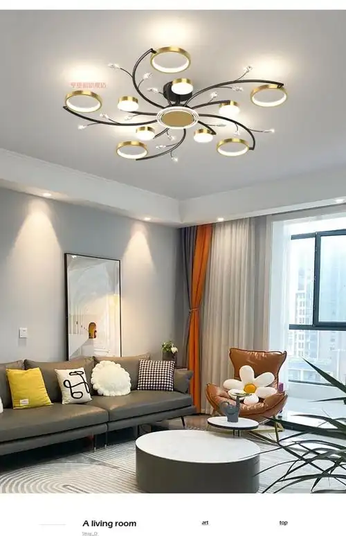 客厅灯2021年新款网红水晶吊灯轻奢简约现代卧室餐厅全屋套餐灯具yh6