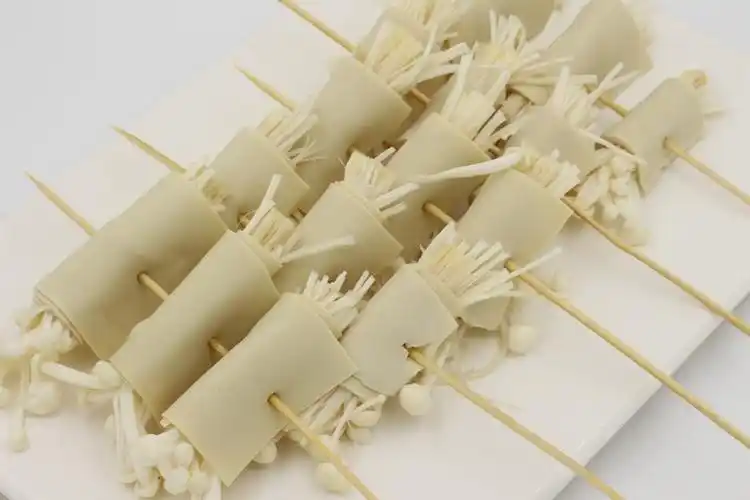 【晓陆烧烤_豆皮金针菇卷10串】烧烤半成品食材生鲜蔬菜新鲜