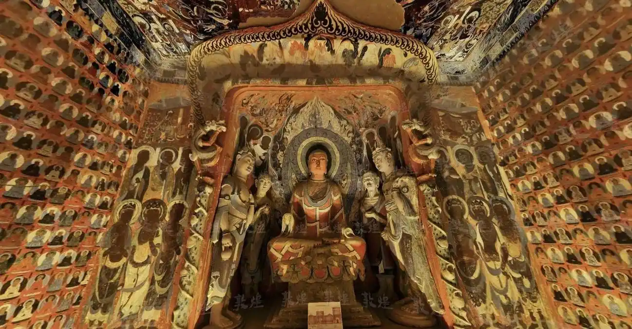 8.1隋-419窟【复制窟】窟内景1:西壁龛【1366x712】