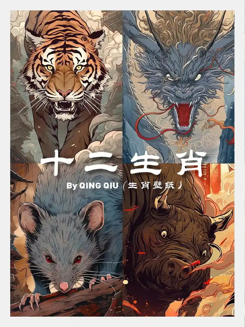 生肖文化 | 十二生肖壁纸来啦～十二生肖是十二地支的形象化代 - 抖音