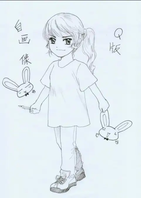 画人物女孩全身(9张)(2)_绘画_表白图片网动漫人物简笔画女孩全身手绘