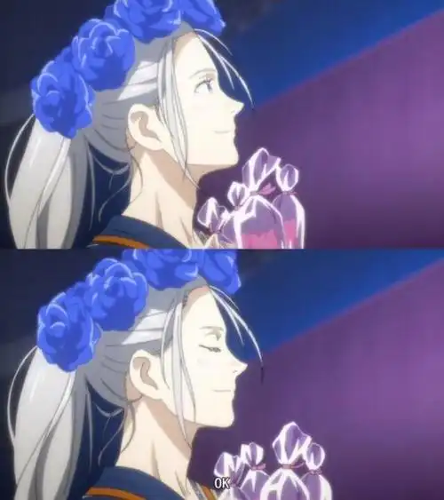 《冰上的尤里》银发少年维克托,连嘴型都是爱心型,简直太可爱了