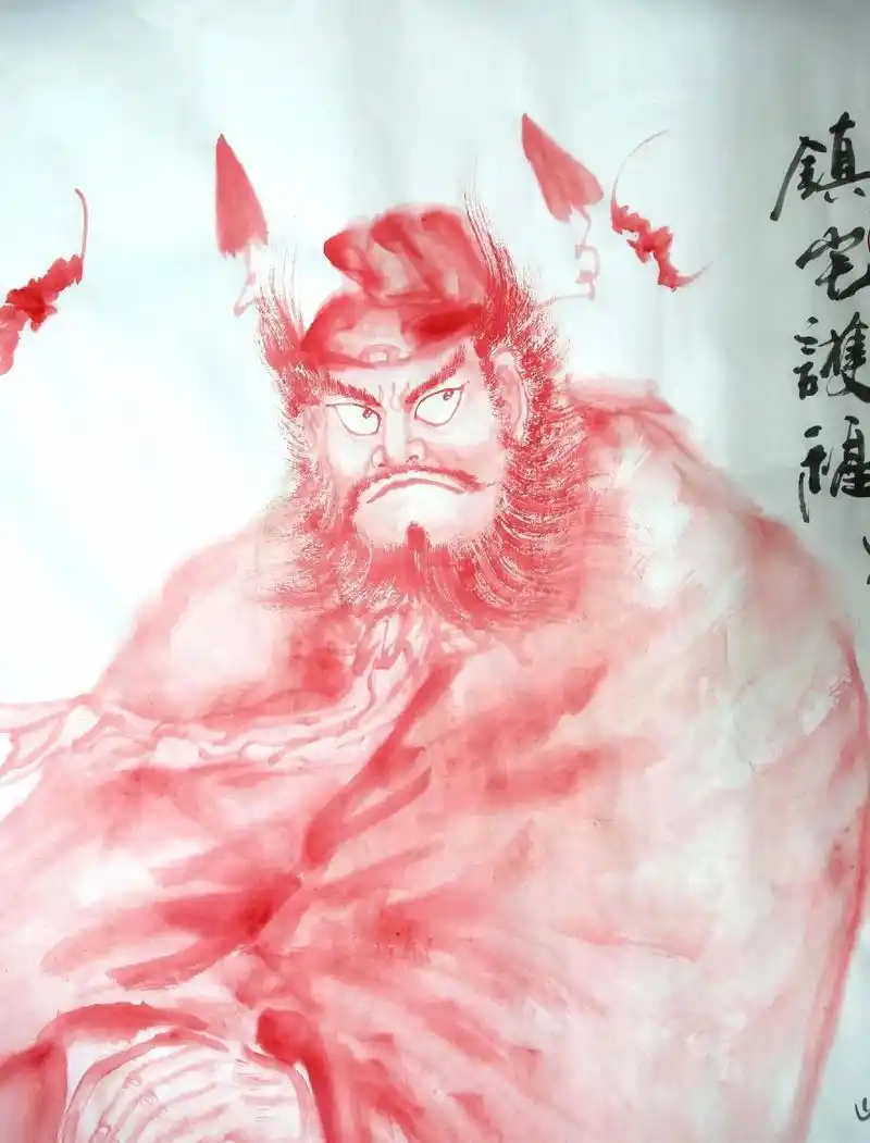 国画钟馗 #钟馗神威图 # - 抖音